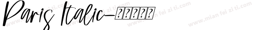 Paris Italic字体转换